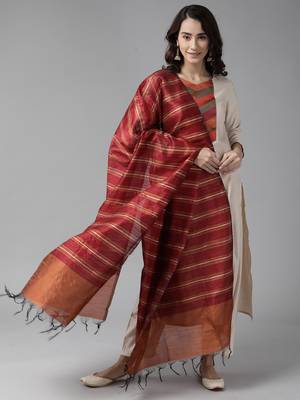 Indo Era Cream Solid Straight Kurta Palazzo with Dupatta Set 1