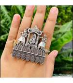 BIG OXIDIZED RINGS, boho hippie jewellery, designer german silver jewelry, gifts for her,indian, ring