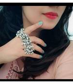 3 in 1 oxidized goongroo ring, silver look alike gungroo rings, Indian silver look alike ring, black german silver rings