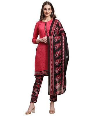 Pink printed blended cotton salwar 1