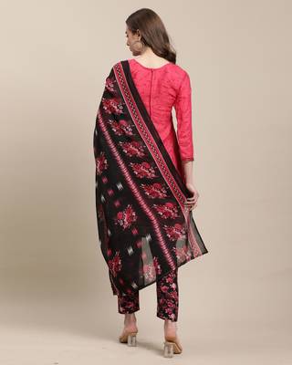 Pink printed blended cotton salwar 2