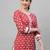 Indo Era Red Khari Printed Straight Kurta with Pant Sets