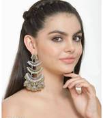 Dual tone jhumki earrings, German silver, indian oxidised, antique finish, boho hippie, gifts for