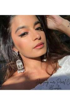 Zircon cage pearl earrings indian jewellery beautiful wedding collection partywear gifts for her bollywood jhumka jhumki