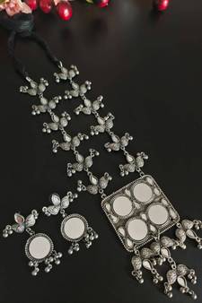 silver plated Alloy necklace-sets