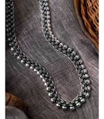Oxidized necklace, Indian oxidised Silver look alike long necklace,necklace with floral designs