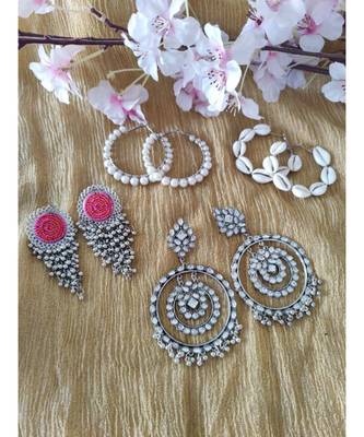 DAILY CASUALWEAR EARRINGS, German silver, indian oxidized jewelry 1