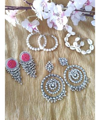 DAILY CASUALWEAR EARRINGS, German silver, indian oxidized jewelry 2