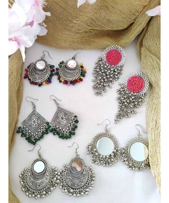 DAILYWEAR OXIDIZED EARRINGS, German silver indian oxidised boho hippie gypsy jewellery, gifts for her 3