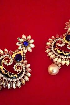 Blue Cubic Zirconia danglers-drops
