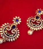 Blue Cubic Zirconia danglers-drops