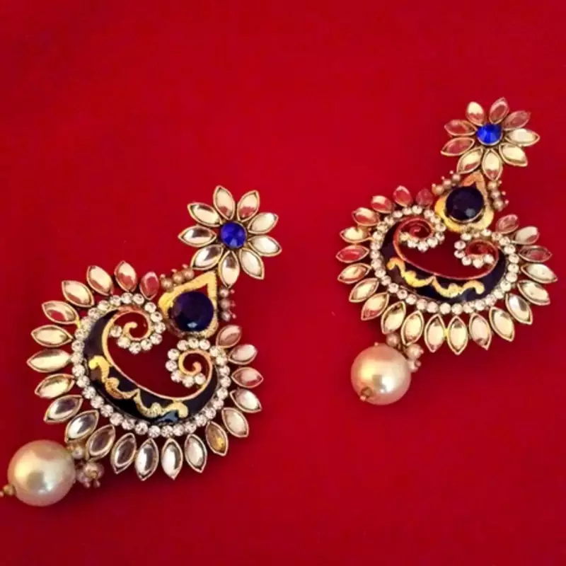 Blue Cubic Zirconia danglers-drops