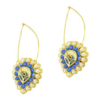 Blue Cubic Zirconia hoops 1