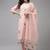 Indo Era Baby Pink Embroidered Straight Kurta Trouser With Dupatta Set