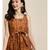 Mustard Patola Sleeveless Anarkali Dresses