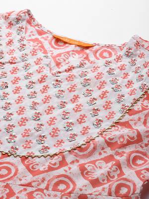 Indo Era Pink Embroidered A-line Kurta Trouser With Dupatta Set 5
