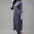 Indo Era Blue Printed A-line Kurta Trouser With Dupatta Set