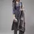 Indo Era Blue Printed A-line Kurta Trouser With Dupatta Set