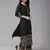 Indo Era Black Solid Straight Kurta With Palazzo Set