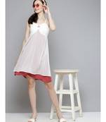White & Rose Pink Layered Short Dresses