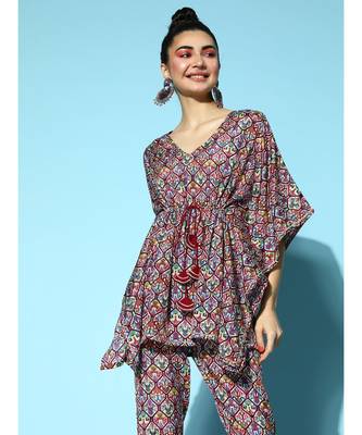 White Patola Short Kaftan Top 1