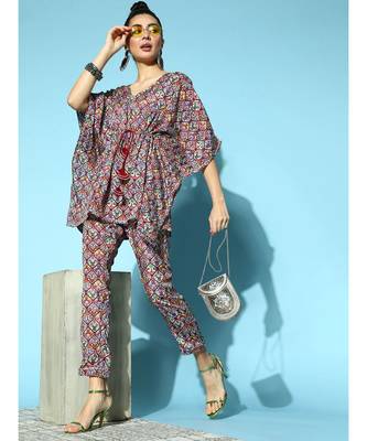 White Patola Short Kaftan Top 2
