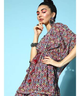 White Patola Short Kaftan Top 4