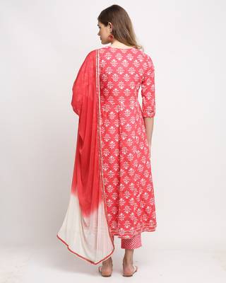 Pink printed cotton salwar 2