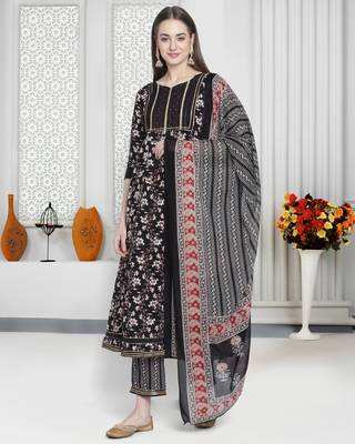 Black printed cotton salwar 1