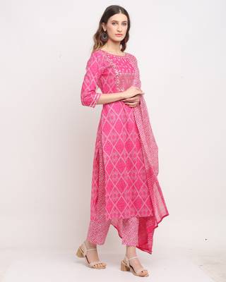 Pink embroidered cotton salwar 4