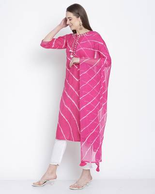 Pink embroidered cotton salwar 3