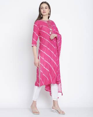 Pink embroidered cotton salwar 4