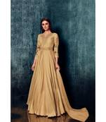 Champagne Colour Model satin gown