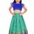 Kids Blue Blouse With Rama pavadai lehenga set for Girls 