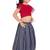 Kids Rani Pink Blouse With Silver Lehenga Choli 