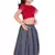 Kids Rani Pink Blouse With Silver Lehenga Choli 