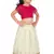 Kids Rani Pink Blouse With White Lehenga Choli Set For Girls 
