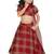 Kids Maroon Cotton Silk Lehenga Choli For Girls 