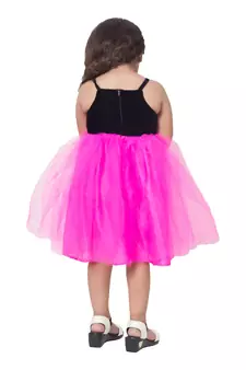 Aglare velvet sequenced frock Kids-frock.