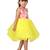 Yellow printed nylon kids-frocks