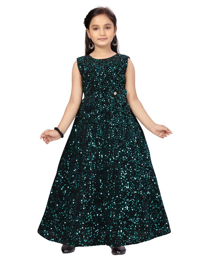 nails for green dresses The Verity Baby/Child Twinning Dress in Velvet – Juno Jack's Limited main image 1