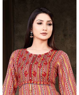 Red FANCY stitched gowns 2