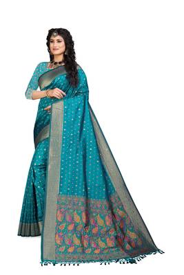 Chitrakshi Deginer Repiar Jaquard Saree With Blouse 1