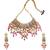 Pink Red and Green Gold Tone Necklace Set