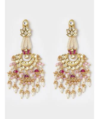Asthetic Red Pink and White Chandbali 2