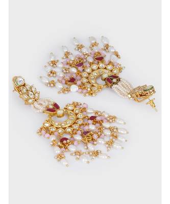 Asthetic Red Pink and White Chandbali 3