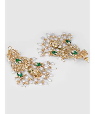 White and Green Takkar Pan Chandiler Jhumka 3
