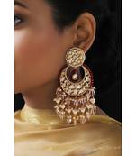 Red Pink White Fasinating Chandelier Chandbali