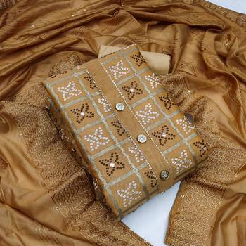 Brown bandhej chanderi salwar 1