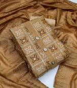 Brown bandhej chanderi salwar